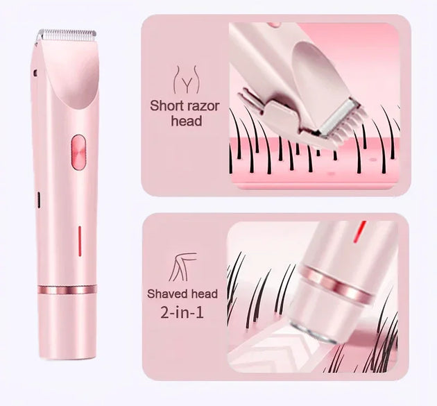 Waterproof Double-Head Electric Razor for Women Painless Full-Body Shaver